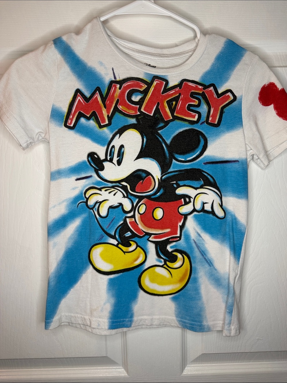Disney Mickey Mouse Short Sleeve Tee - White / Blue / Red / Yellow